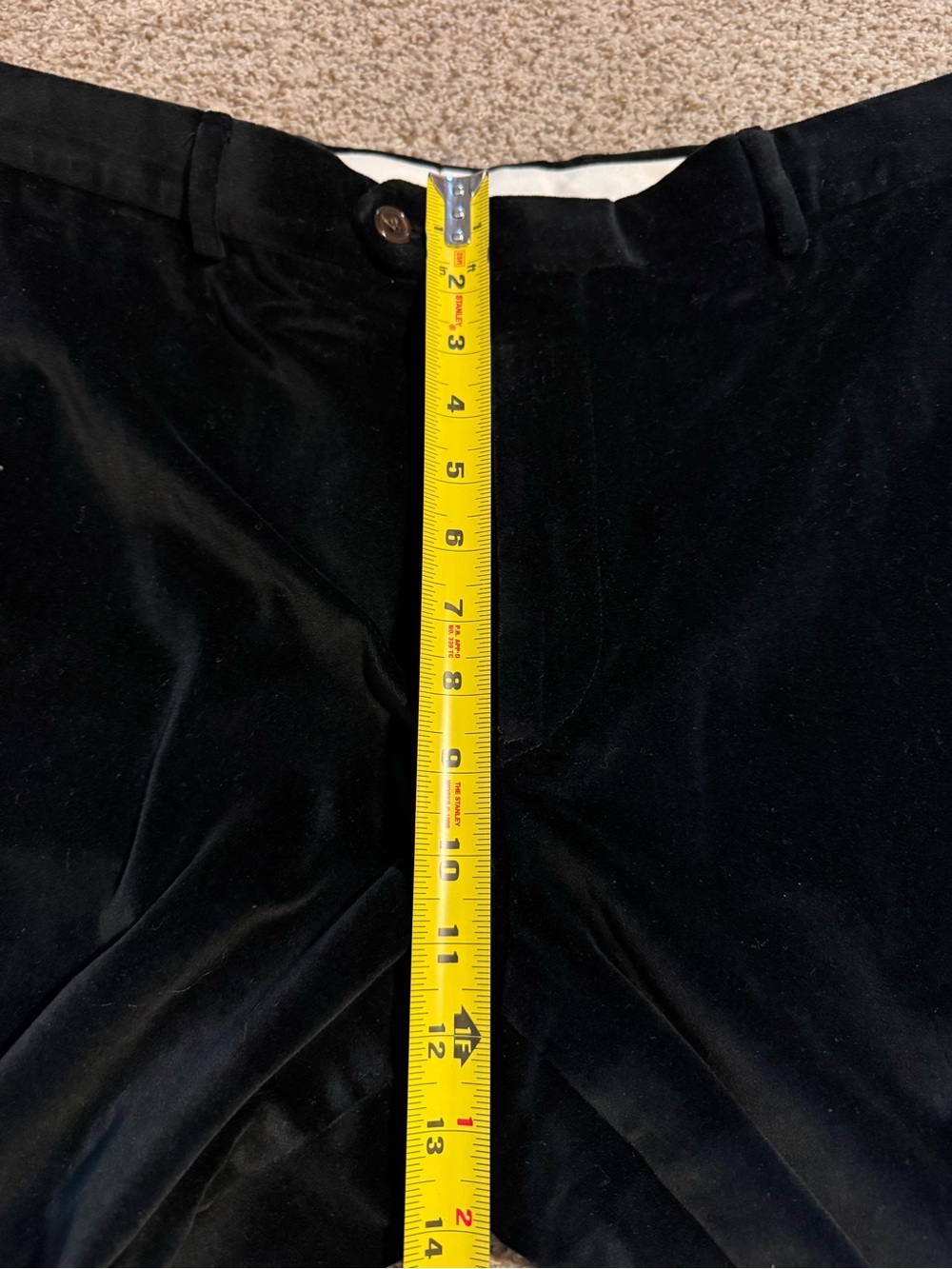 J. McLaughlin Black Velvet Men’s Pants with Tartan Tuxedo Stripe - 36 - Picture 6 of 8